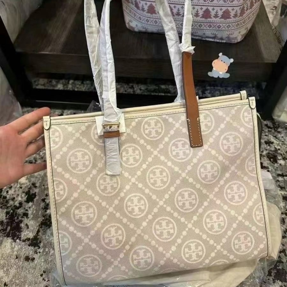 Tory Burch Beige and Brown Tote